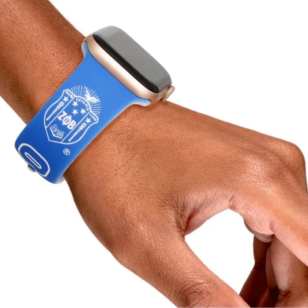 Royal Elegance: The ZPB Sorority Blue White 1920 Watch Band Strap